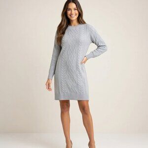 Loft Heather Gray sweater dress, petite large
